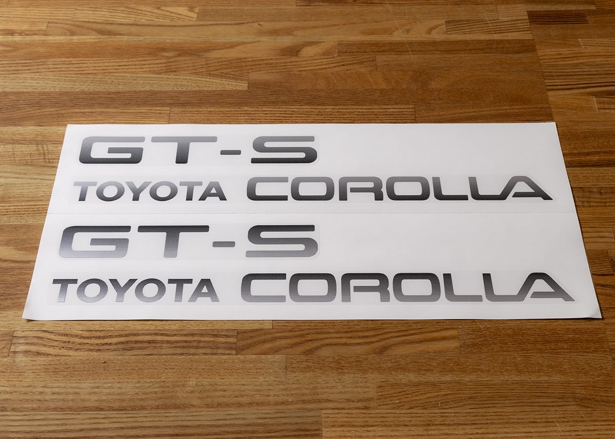 GT-S AE86 Bootlid Stickers